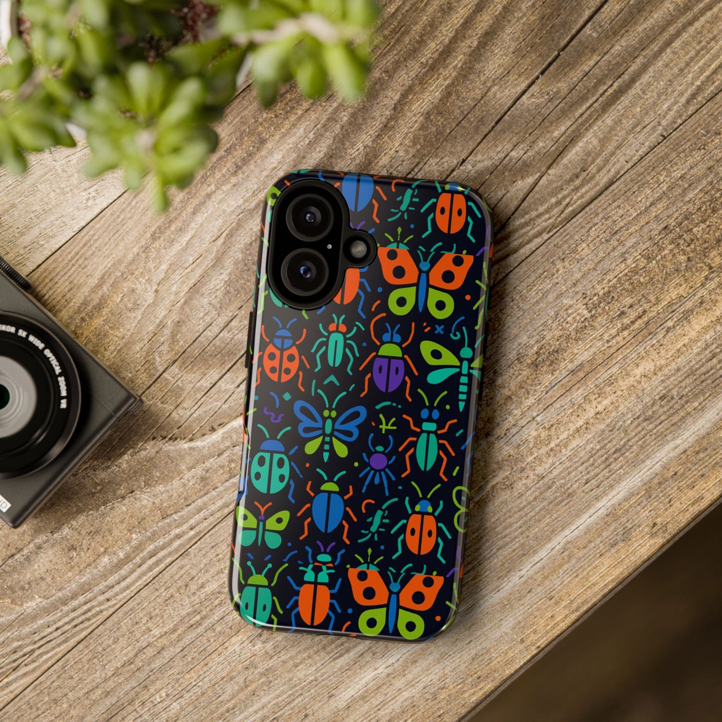 vibrant 3d insect phone case colourful stylish protective cover unique design for men and women compatible with iphone 13, 14, 15 & 16 – all models including pro, pro max & plus