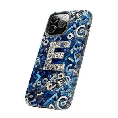 Blue Alphabet E Phone Case with 3D Wrap Design for Stylish Protection and Personalised Tech Accessory for Men and Women