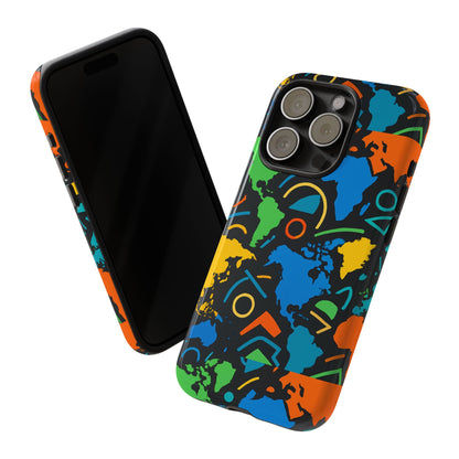 Multicolour 3D Geometric Phone Case for Stylish Protection and Individuality Compatible with iPhone 13, 14, 15 & 16 – All Models Including Pro, Pro Max & Plus