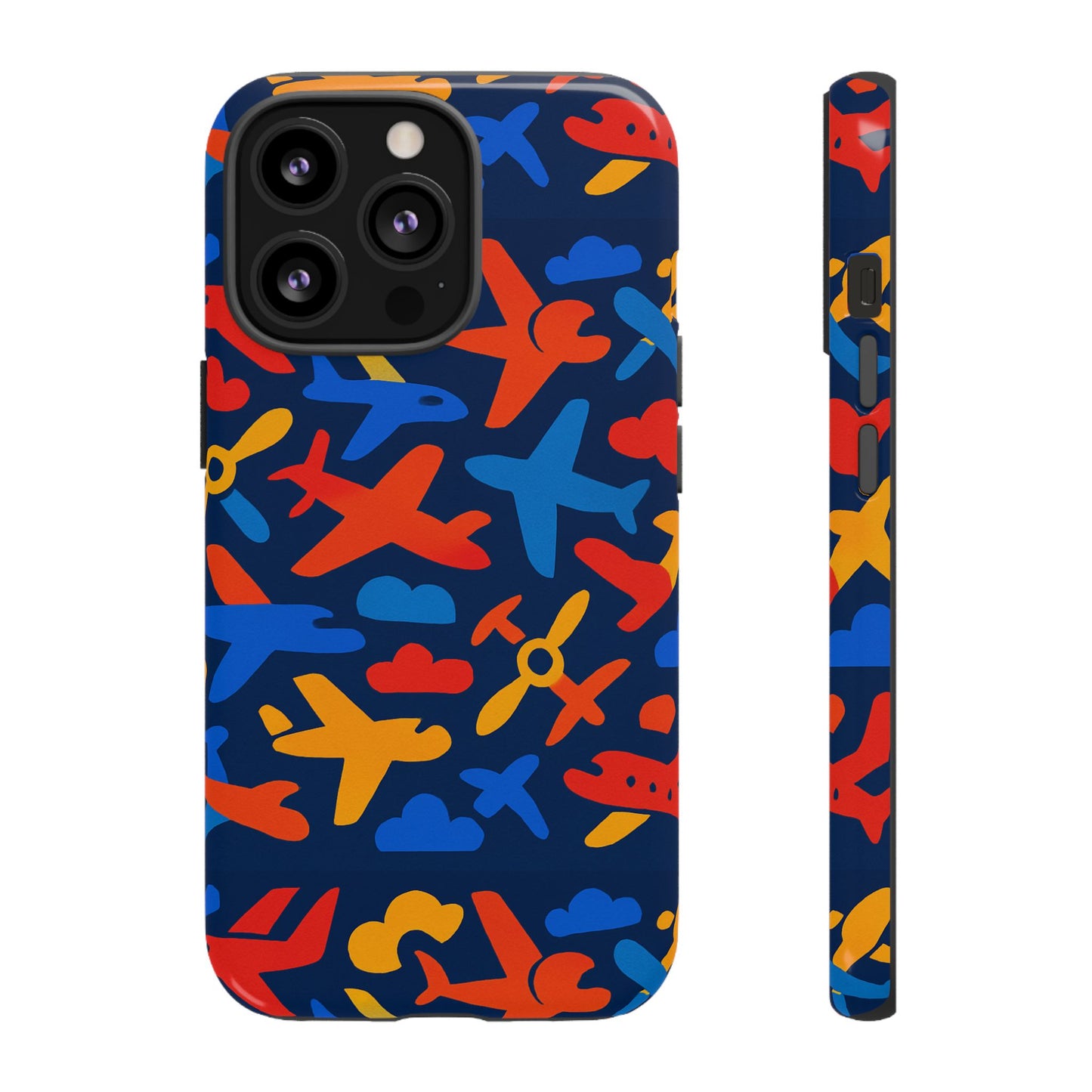 vibrant 3d wrap protective phone case with colourful aviation design for stylish protection compatible with iphone 13, 14, 15 & 16 – all models including pro, pro max & plus