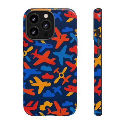 Vibrant 3D Wrap Protective Phone Case with Colourful Aviation Design for Stylish Protection Compatible with iPhone 13, 14, 15 & 16 – all models including Pro, Pro Max & Plus
