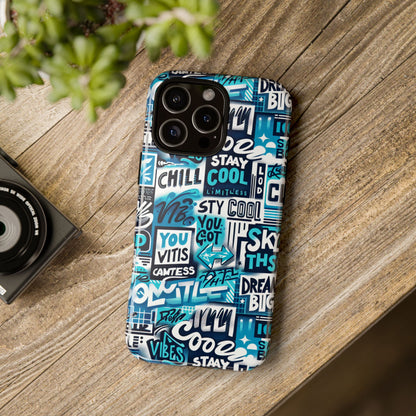 Vibrant 3D Graphic Phone Case in Blue for Stylish Protection – Playful Design – Compatible with iPhone 13, 14, 15 & 16 – All Models Including Pro, Pro Max & Plus