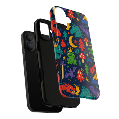 Vibrant 3D Wrap Protective Phone Case with Playful Fantasy Design for Unique Smartphone Accessories Compatible with iPhone 13, 14, 15 & 16 – all models including Pro, Pro Max & Plus