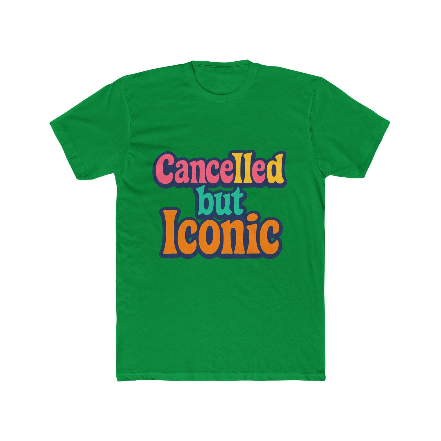 cancelled but iconic meme multicolor unisex t-shirt – viral humor graphic tee for trendsetters