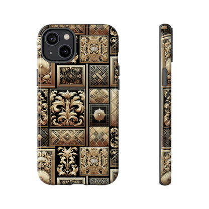 Pattern Image 4 Vibrant 3D Phone Case for Anime and Comic Fans with Baroque Gold Ornate Design Compatible with iPhone 13, 14, 15 & 16 – all models including Pro, Pro Max & Plus
