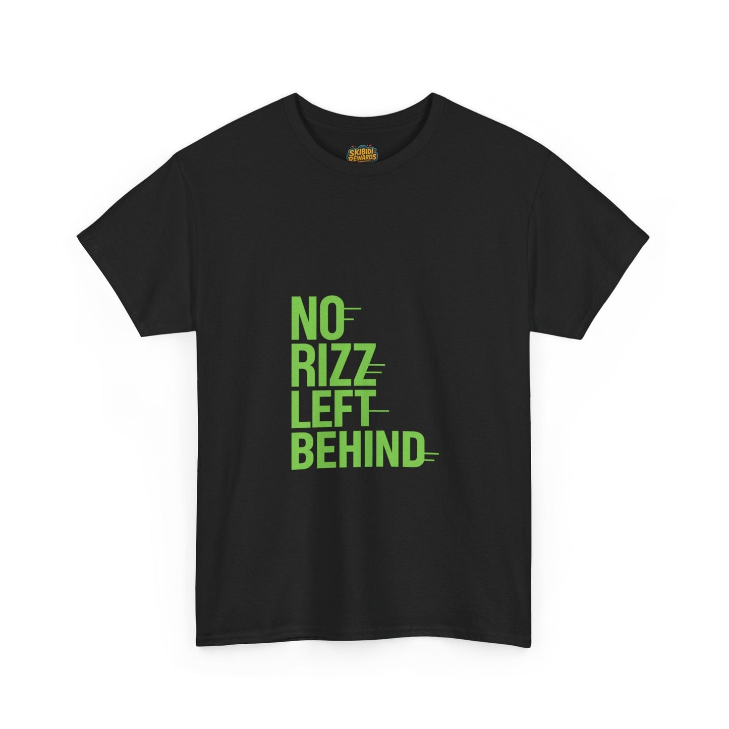 unisex heavy cotton tee - no rizz left behind - fun casual streetwear for men and women, comfortable fit, stylish design, perfect for everyday wear and casual outings