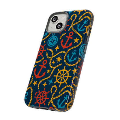 Nautical Multicolor Phone Case with 3D Wrap Design for Stylish Protection Compatible with iPhone 13, 14, 15 & 16 – all models including Pro, Pro Max & Plus