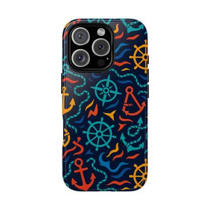 Nautical Multicolor Protective Phone Case with 3D Wrap Design for Unique Style and Self-Expression Compatible with iPhone 13, 14, 15 & 16 – all models including Pro, Pro Max & Plus