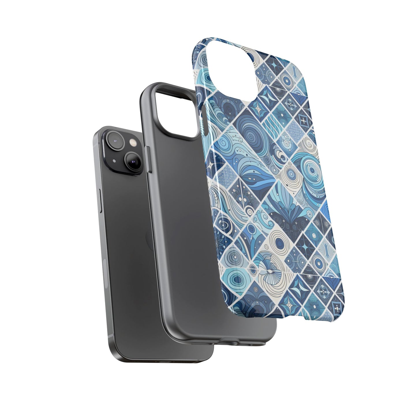 1 pattern image 1 vibrant shockproof phone case for anime and comic fans, retro art style, durable & uv protected, compatible with iphone 13-16 pro max plus