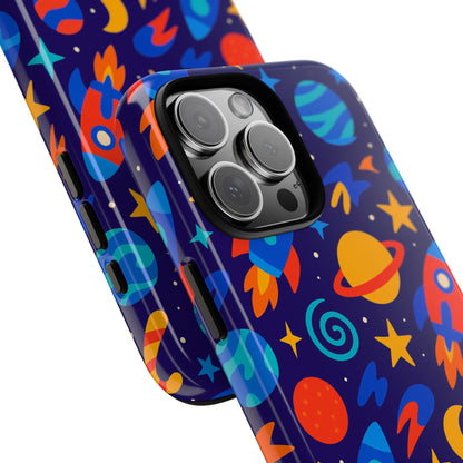 Vibrant Space Theme Protective Phone Case with 3D Wrap Design for Unique Expression Compatible with iPhone 13, 14, 15 & 16 – all models including Pro, Pro Max & Plus