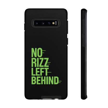Tough Phone Case - No Rizz Left Behind, Durable Protection, Shock Absorbent, Stylish Design, Perfect Gift for Adults, Supports Wireless Charging, UV Protected, Lightweight Accessory
