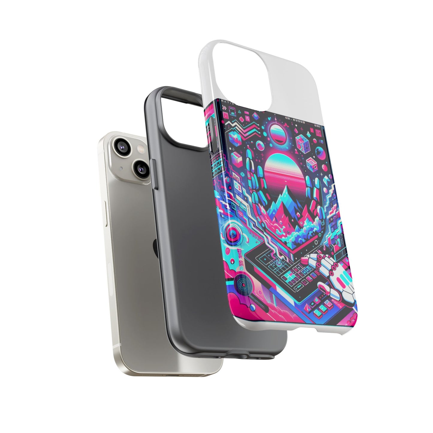 ratio-proof aura protective phone case with 3d wrap design, uv protection, and shock absorption for anime and comic culture fans