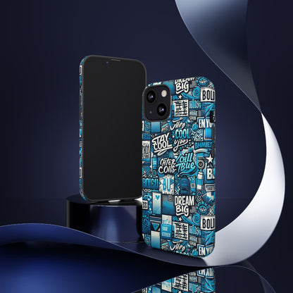 Vibrant 3D Graphic Phone Case for Men and Women – Unique Blue Design for Stylish Protection – Compatible with iPhone 13, 14, 15 & 16 – all models including Pro, Pro Max & Plus
