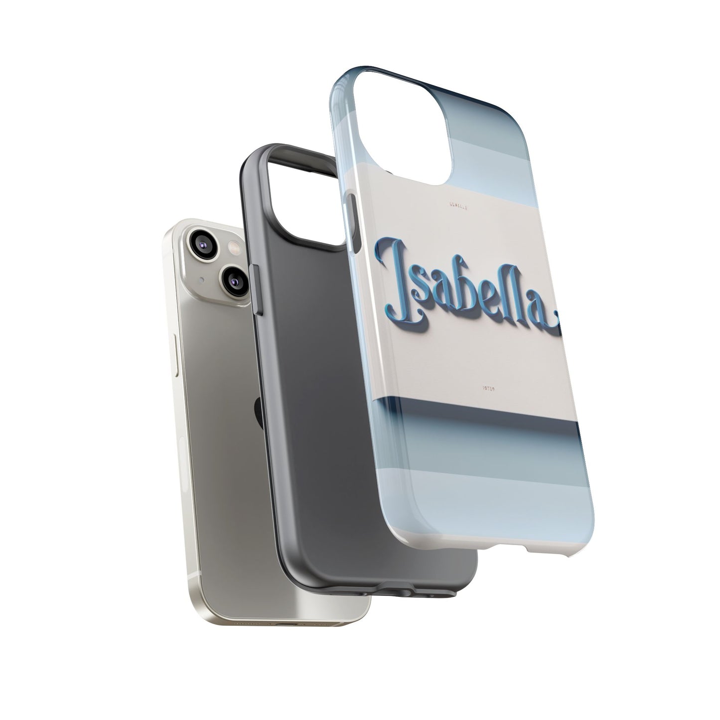 name isabella blue phone case with 3d wrap and vibrant anime inspired design for stylish protection and personalised smartphone accessory