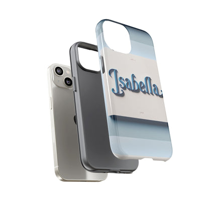 Name Isabella Blue Phone Case with 3D Wrap and Vibrant Anime Inspired Design for Stylish Protection and Personalised Smartphone Accessory