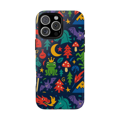Vibrant 3D Wrap Protective Phone Case with Playful Fantasy Design for Unique Smartphone Accessories Compatible with iPhone 13, 14, 15 & 16 – all models including Pro, Pro Max & Plus