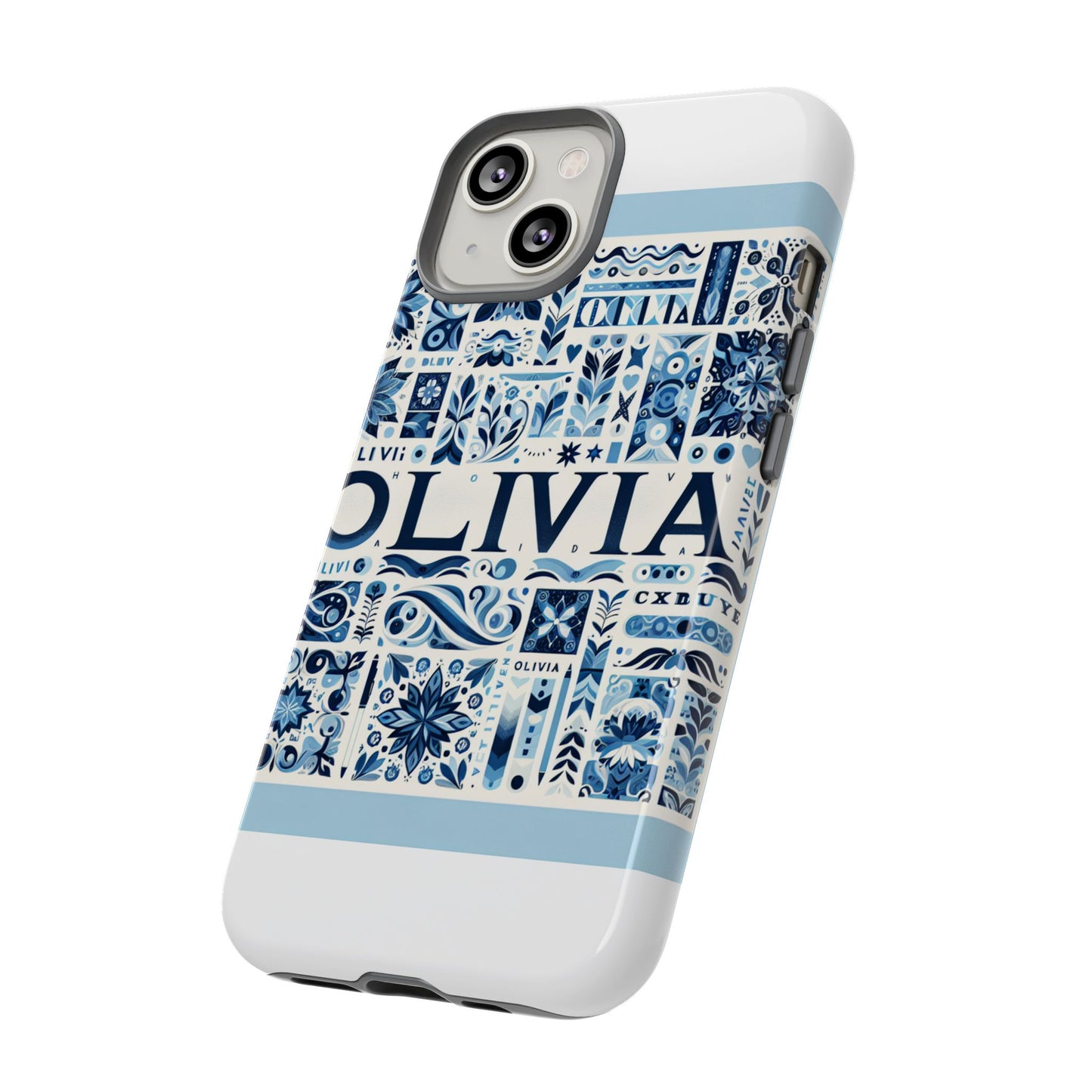 vibrant 3d wrap protective phone case in blue floral design for stylish protection compatible with iphone 13, 14, 15 & 16 – all models including pro, pro max & plus