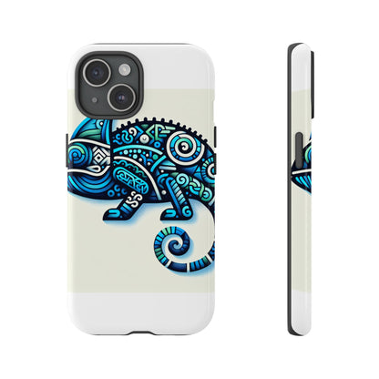 Vibrant 3D Chameleon Phone Case with Blue Design for Stylish Protection Compatible with iPhone 13, 14, 15 & 16 – All Models Including Pro, Pro Max & Plus