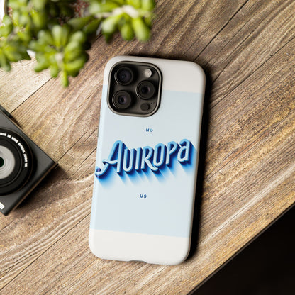 Protective Phone Case with Retro Typography Design in Blue for Stylish Protection, Compatible with iPhone 13, 14, 15 & 16 – all models including Pro, Pro Max & Plus