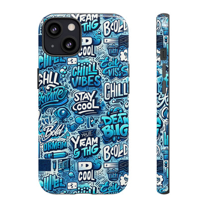 Vibrant 3D Wrap Protective Phone Case with Playful Blue Design for Stylish Protection Compatible with iPhone 13, 14, 15 & 16 – All Models Including Pro, Pro Max & Plus