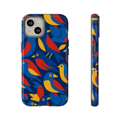Vibrant 3D Wrap Protective Phone Case with Colourful Bird Design Stylish Accessory for Men and Women Compatible with iPhone 13, 14, 15 & 16 – all models including Pro, Pro Max & Plus
