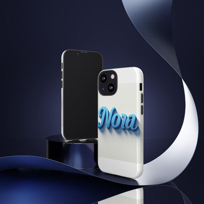 Vibrant 3D Text Phone Case in Blue with Retro Design – Stylish Protection for Smartphones, Compatible with iPhone 13, 14, 15 & 16 – All Models Including Pro, Pro Max & Plus