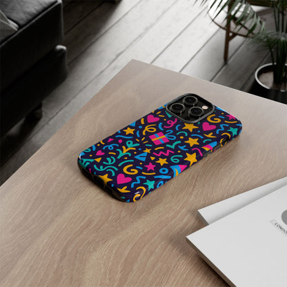 Vibrant Multicolour Retro Phone Case with Fun 3D Design for Stylish Protection and Unique Expression Compatible with iPhone 13, 14, 15 & 16 – all models including Pro, Pro Max & Plus
