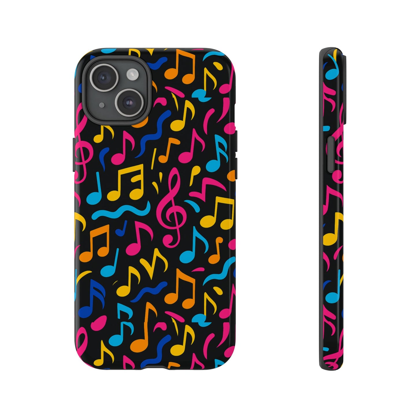 vibrant music themed phone case with colourful 3d design – stylish protection for music lovers – compatible with iphone 13, 14, 15 & 16 – all models including pro, pro max & plus