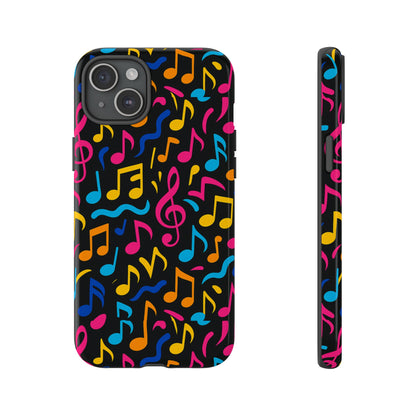 Vibrant Music Themed Phone Case with Colourful 3D Design – Stylish Protection for Music Lovers – Compatible with iPhone 13, 14, 15 & 16 – all models including Pro, Pro Max & Plus