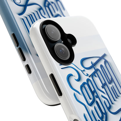 Vibrant Blue 3D Alphabet Phone Case for Stylish Protection and Unique Expression Compatible with iPhone 13, 14, 15 & 16 – all models including Pro, Pro Max & Plus