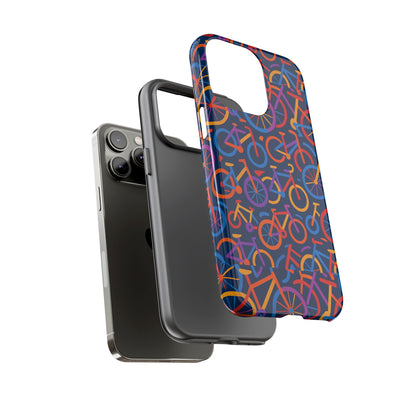 Multicolour 3D Bicycle Pattern Protective Phone Case Stylish Design for Creative Individuals Compatible with iPhone 13, 14, 15 & 16 – all models including Pro, Pro Max & Plus