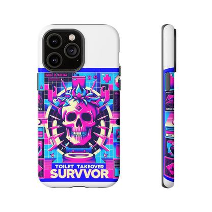 Toilet Takeover Survivor 3D Wrap Protective Phone Case for Anime and Comic Fans, Shock Absorbing TPU Silicone, UV Protected, Stylish Design, Gift for Birthdays and Holidays