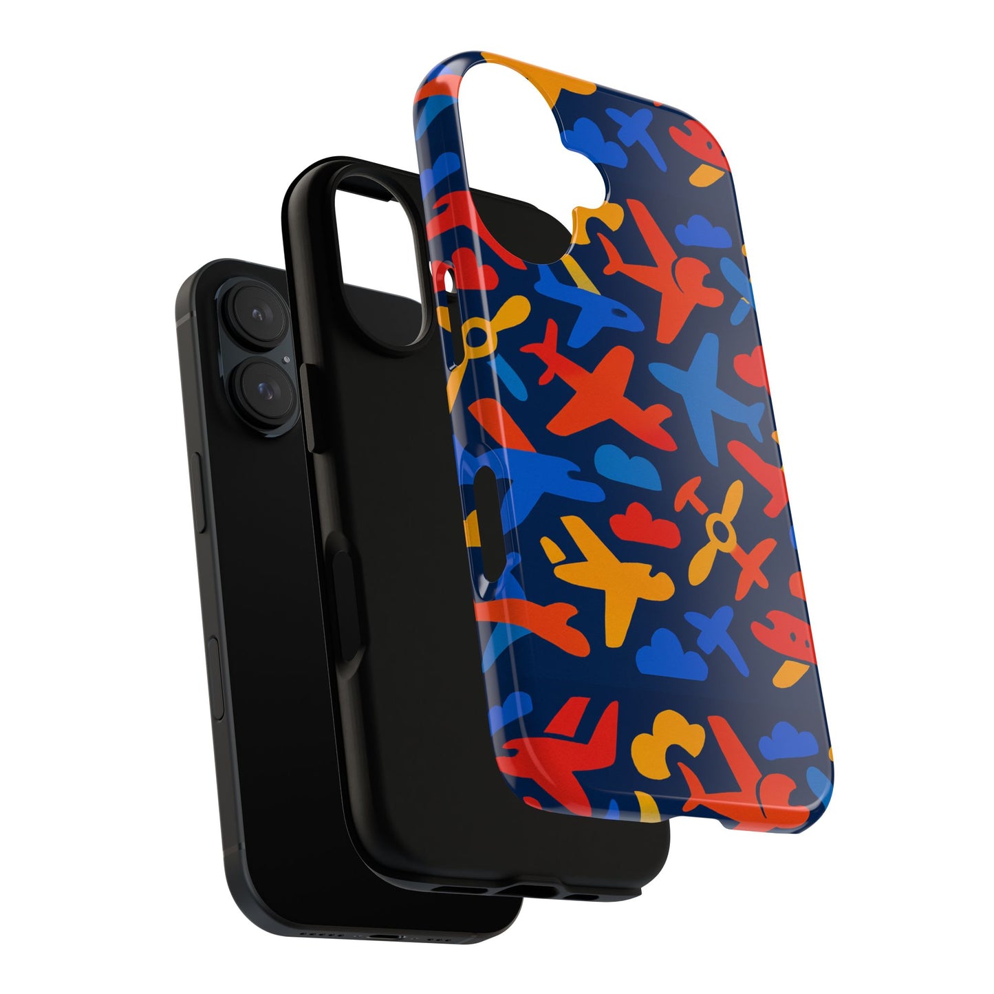 vibrant 3d wrap protective phone case with colourful aviation design for stylish protection compatible with iphone 13, 14, 15 & 16 – all models including pro, pro max & plus