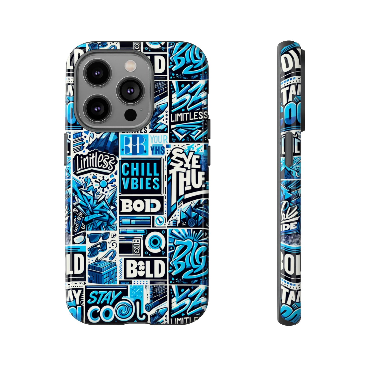 blue pattern image 9 phone case for smartphone protection with 3d wrap design and shock absorption in glossy or matte finish