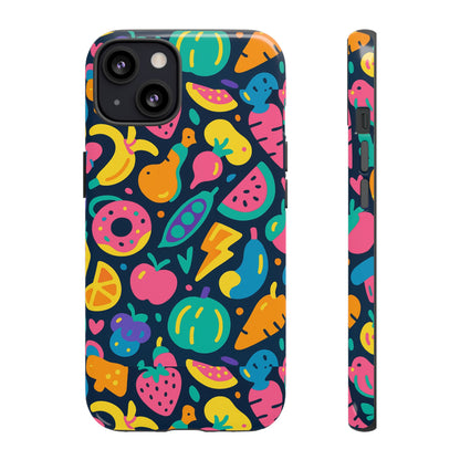 Vibrant 3D Fruit Pattern Protective Phone Case Colourful Accessory for Stylish Individuals Compatible with iPhone 13, 14, 15 & 16 – all models including Pro, Pro Max & Plus