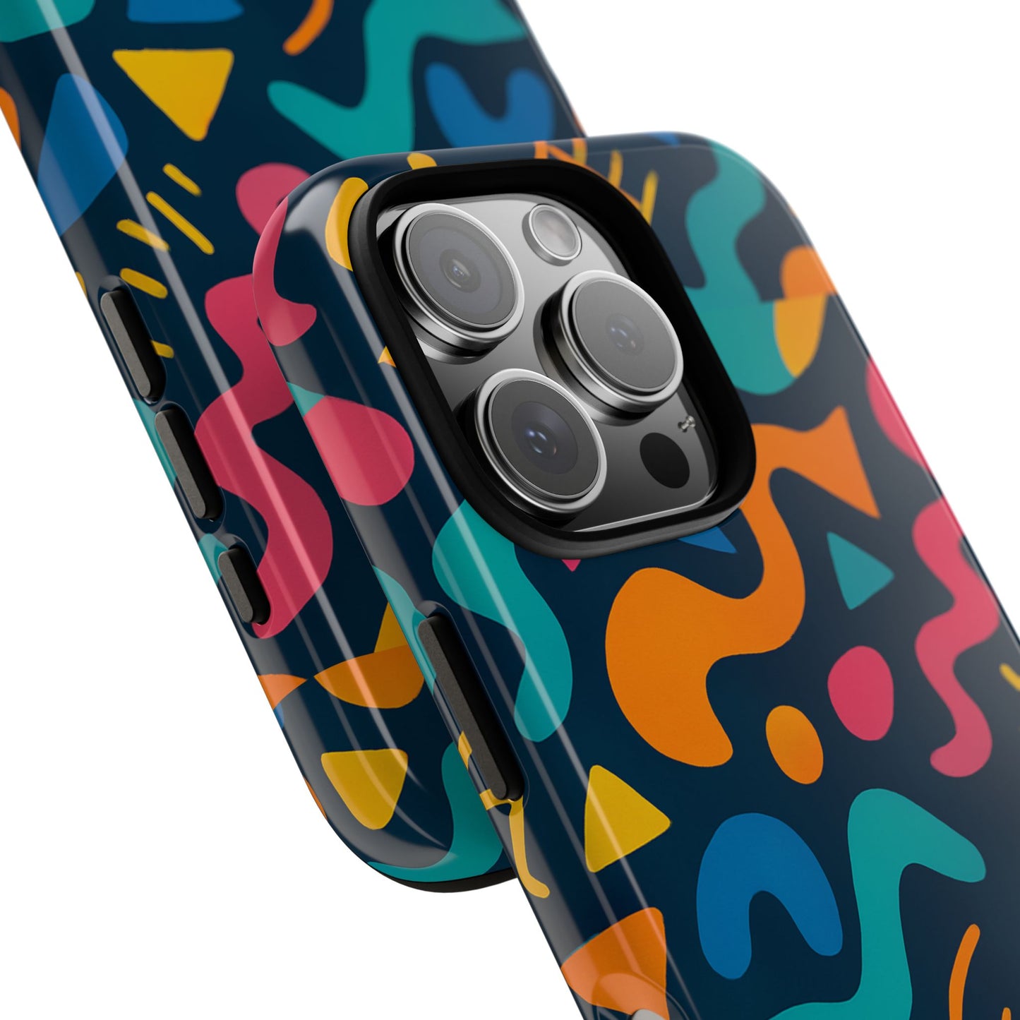 vibrant abstract protective phone case with bold 3d design for unique expression and stylish protection compatible with iphone 13, 14, 15 & 16 – all models including pro, pro max & plus