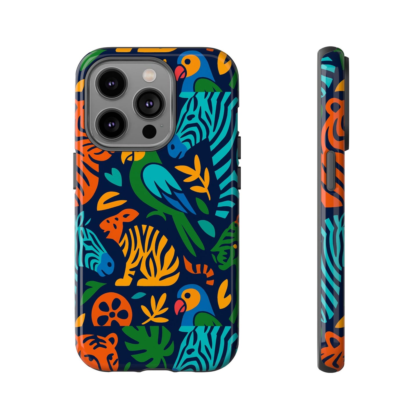 vibrant 3d animal print phone case for stylish protection – unique accessory for men and women compatible with iphone 13, 14, 15 & 16 – all models including pro, pro max & plus