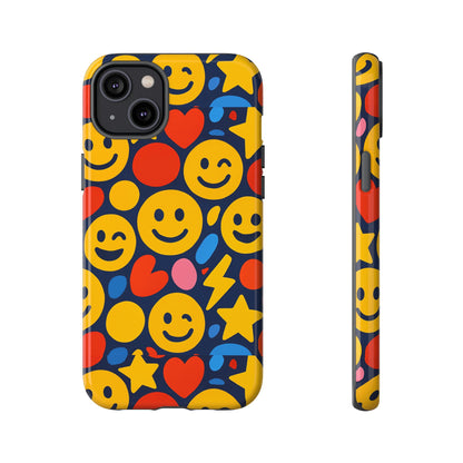 Multicolour 3D Emoji Phone Case for Stylish Protection – Fun and Playful Design for Kids and Young Adults Compatible with iPhone 13, 14, 15 & 16 – all models including Pro, Pro Max & Plus