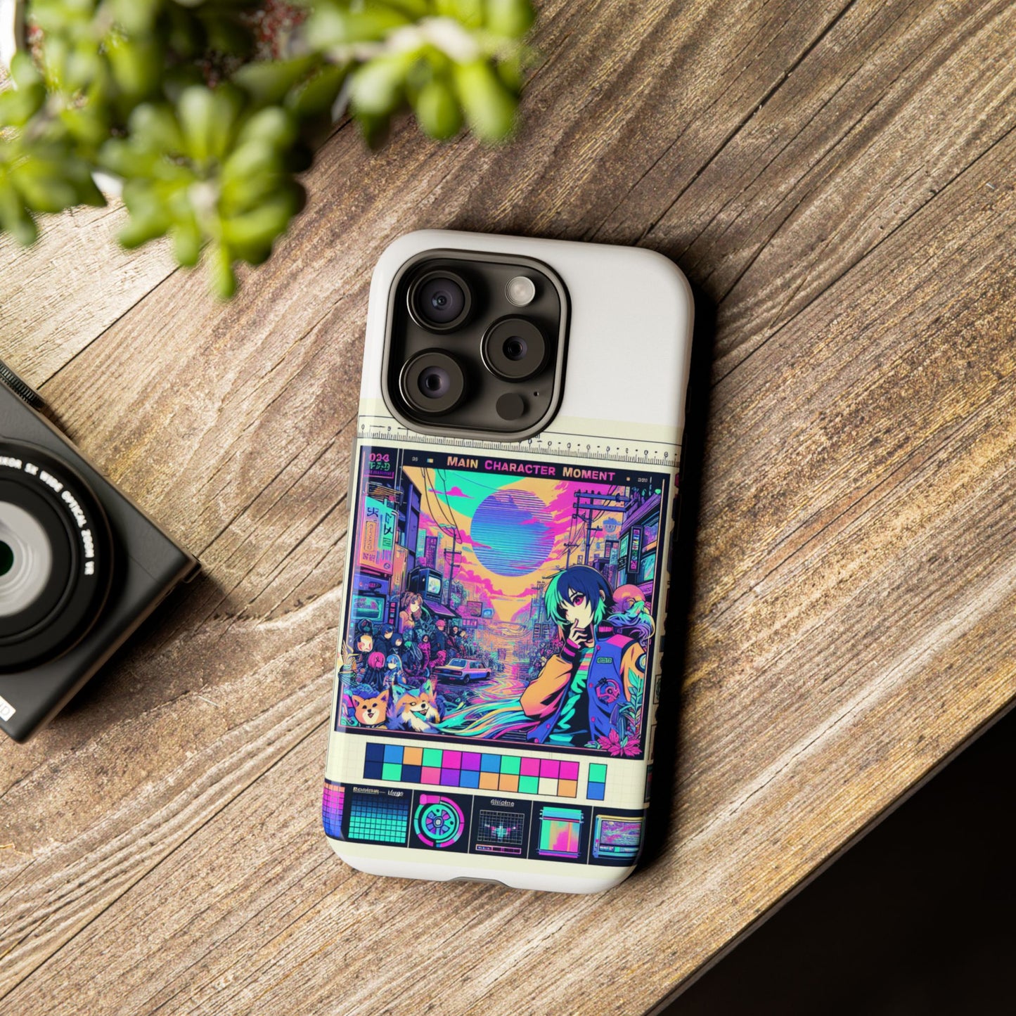 main character moment protective phone case, 3d wrap design, durable tpu silicone, uv protected, anime and comic inspired, unique gift for tech enthusiasts