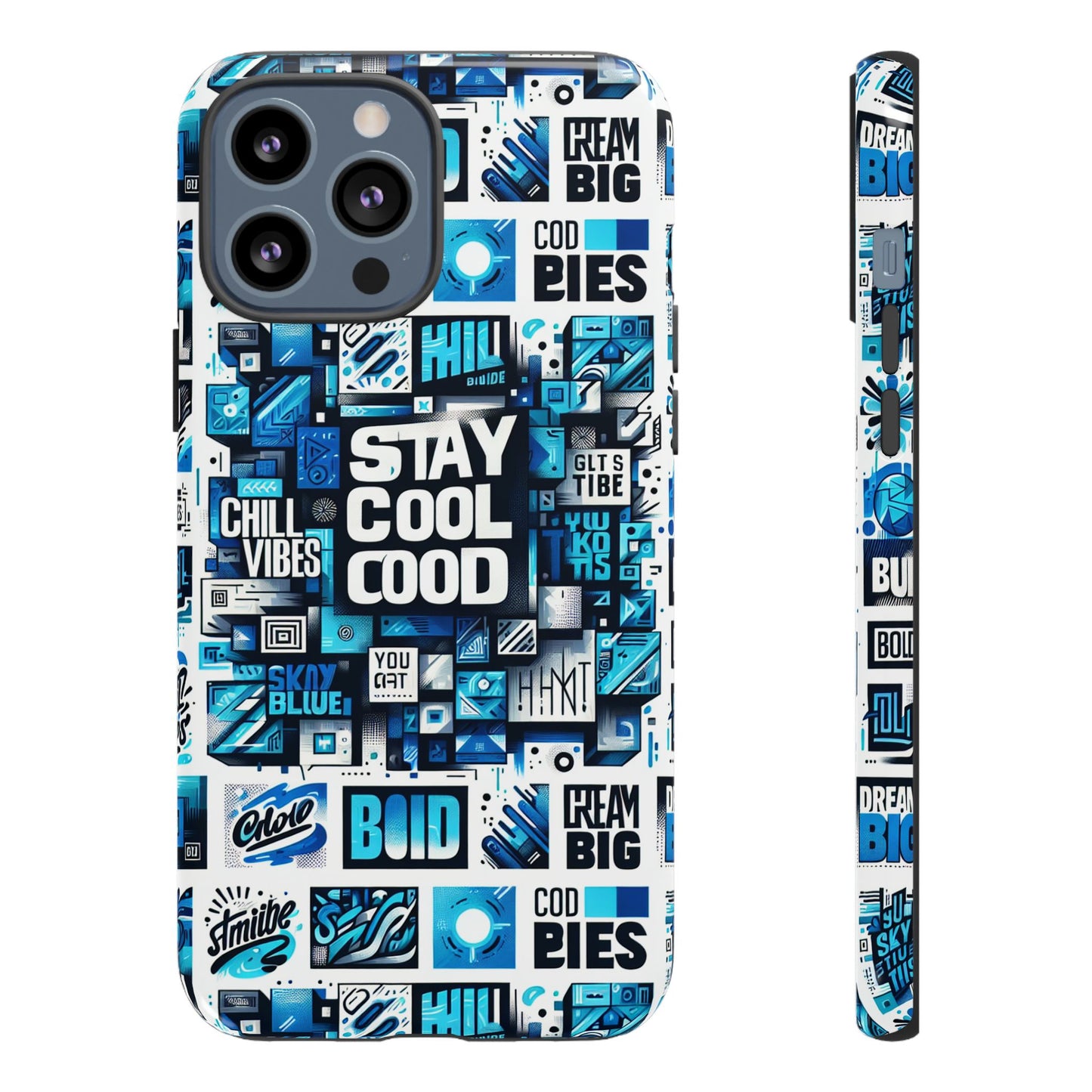 blue pattern image 29 vibrant 3d wrap phone case for men and women shockproof silicone protective cover with uv resistance and glossy or matte finish