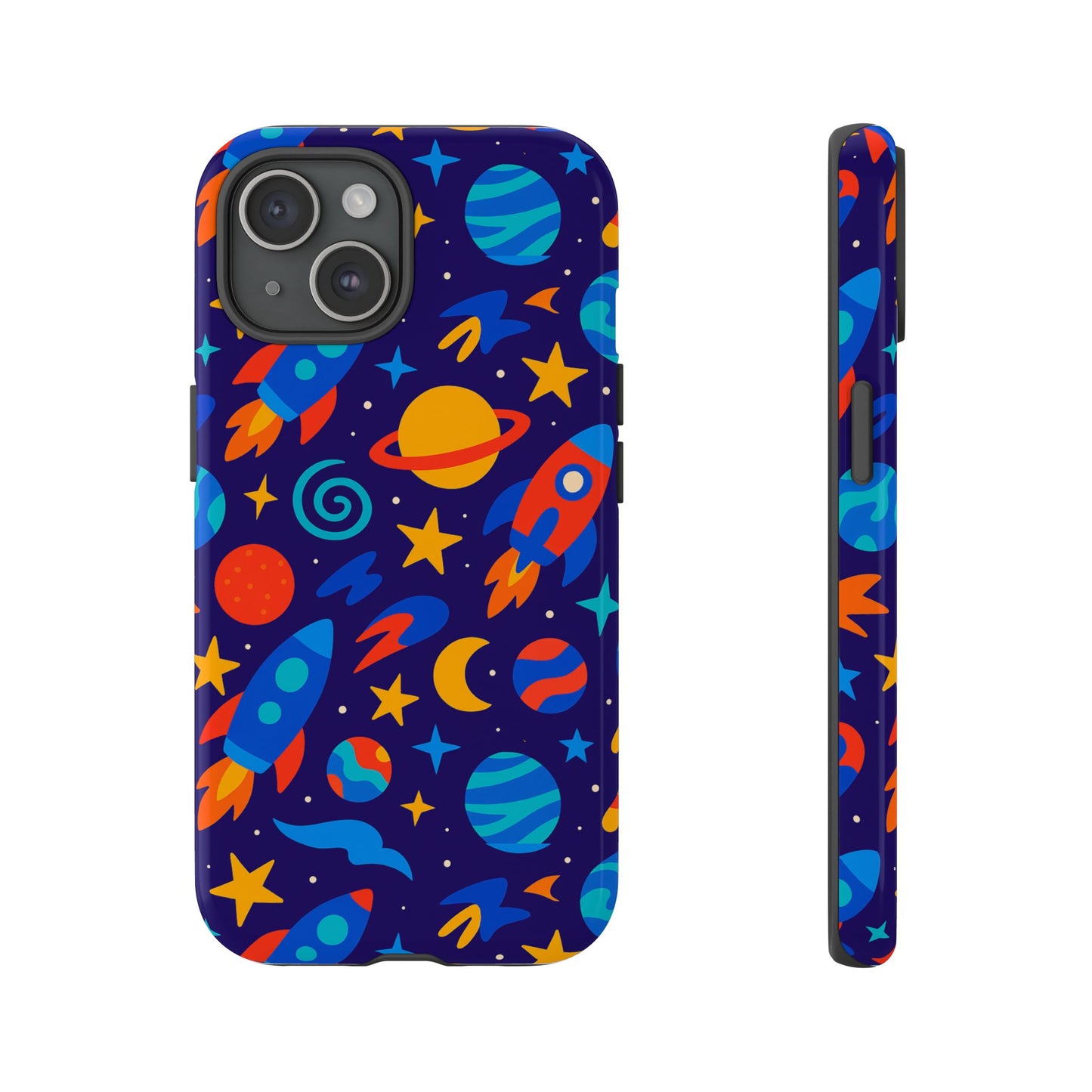 vibrant space theme protective phone case with 3d wrap design for unique expression compatible with iphone 13, 14, 15 & 16 – all models including pro, pro max & plus