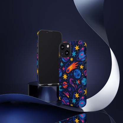 Vibrant 3D Space Design Protective Phone Case for Stylish Protection and Self-Expression Compatible with iPhone 13, 14, 15 & 16 – all models including Pro, Pro Max & Plus