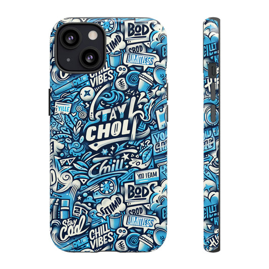 Blue Pattern Image 19 Mobile Phone Case for Kids and Teens Shockproof Protective Cover with 3D Wrap Design and UV Protection