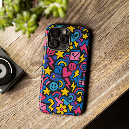 Vibrant Multicolour Cartoon Protective Phone Case – Playful 3D Design for Stylish Protection – Compatible with iPhone 13, 14, 15 & 16 – all models including Pro, Pro Max & Plus