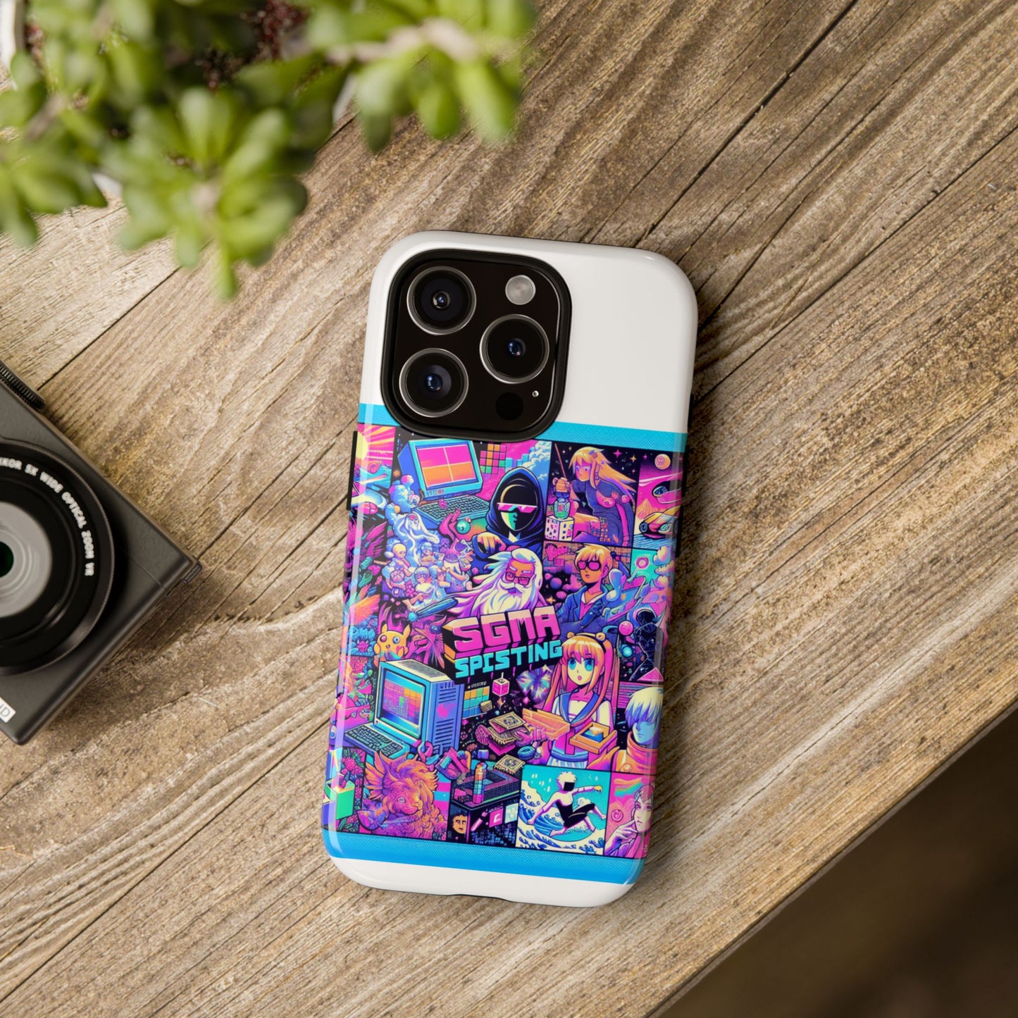 sigma sprinting vibrant protective phone case for smartphones, 3d wrap design with uv protection, durable shock absorbent material, ideal gift for anime and comic lovers