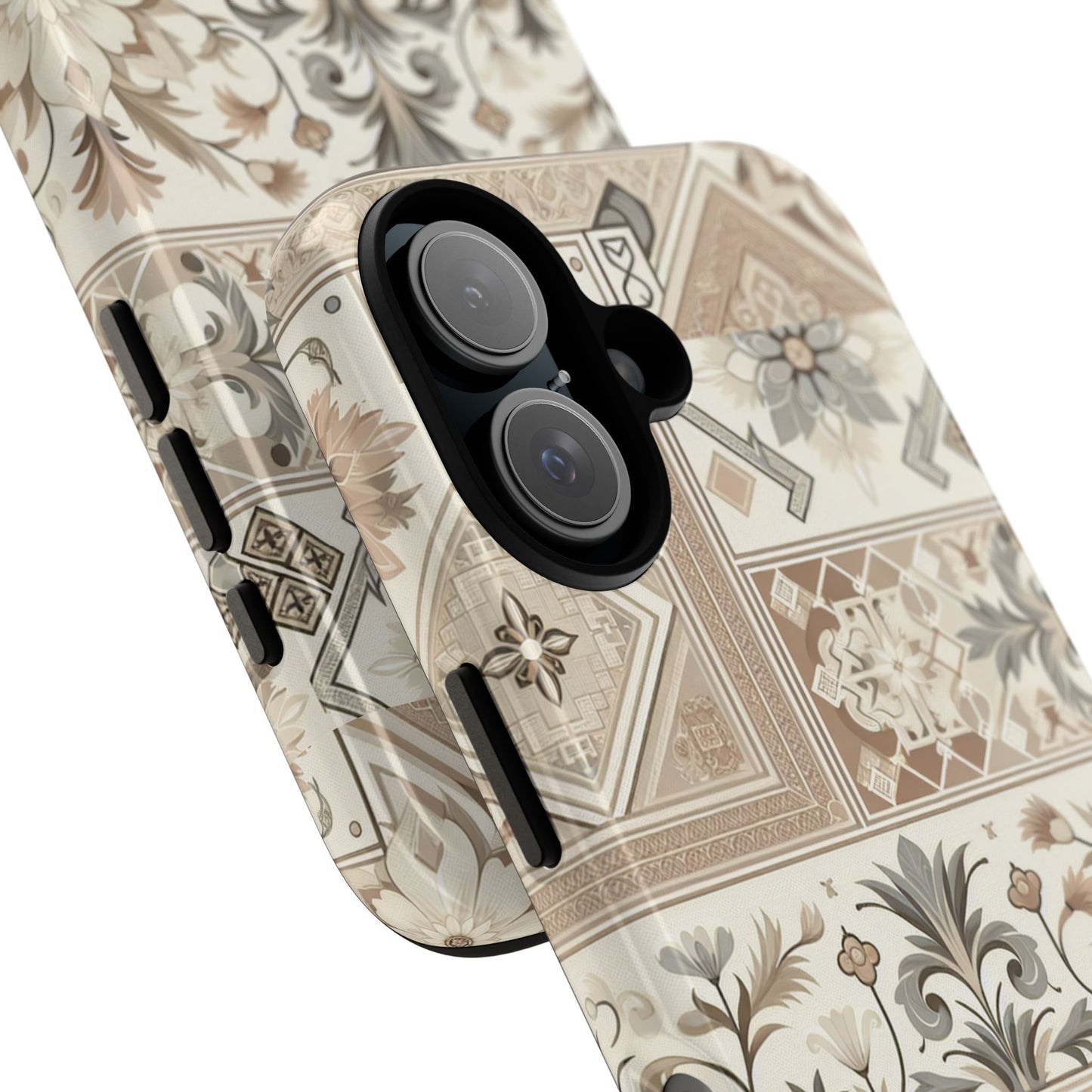 pattern image 5 vibrant 3d phone case for anime and comic fans with ornate tile design, stylish protective cover, suitable for all iphone models including pro max