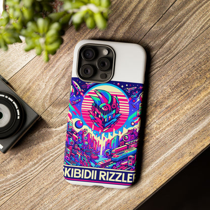 Skibidi Rizzler Protective Phone Case with 3D Wrap Design, Shock Absorbing TPU Silicone, UV Protected, Ideal Gift for Anime and Comic Culture Fans