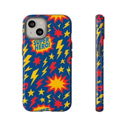 Vibrant 3D Superhero Phone Case – Colourful Retro Design for Kids and Adults – Stylish Protection Compatible with iPhone 13, 14, 15 & 16 – All Models Including Pro, Pro Max & Plus