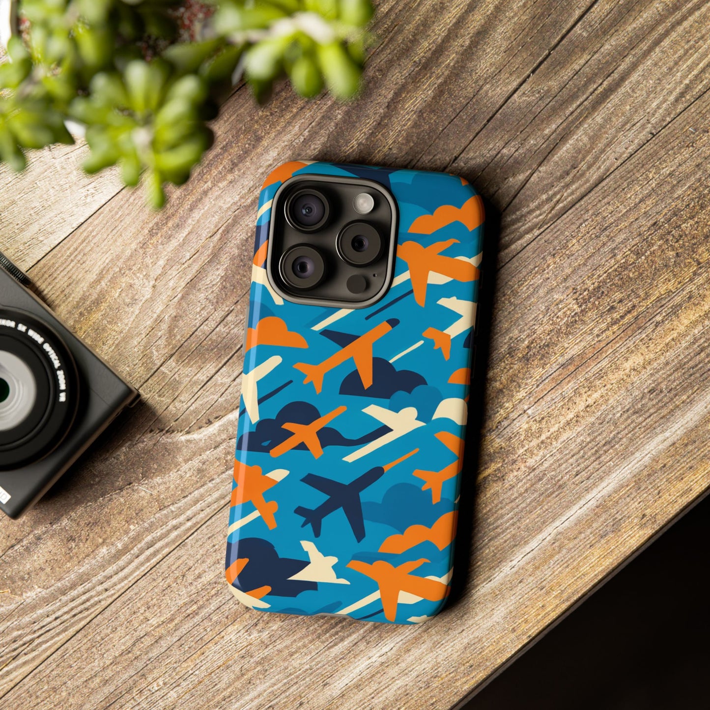 vibrant aviation-themed protective phone case with 3d wrap design – stylish accessory for self-expression – compatible with iphone 13, 14, 15 & 16 – all models including pro, pro max & plus
