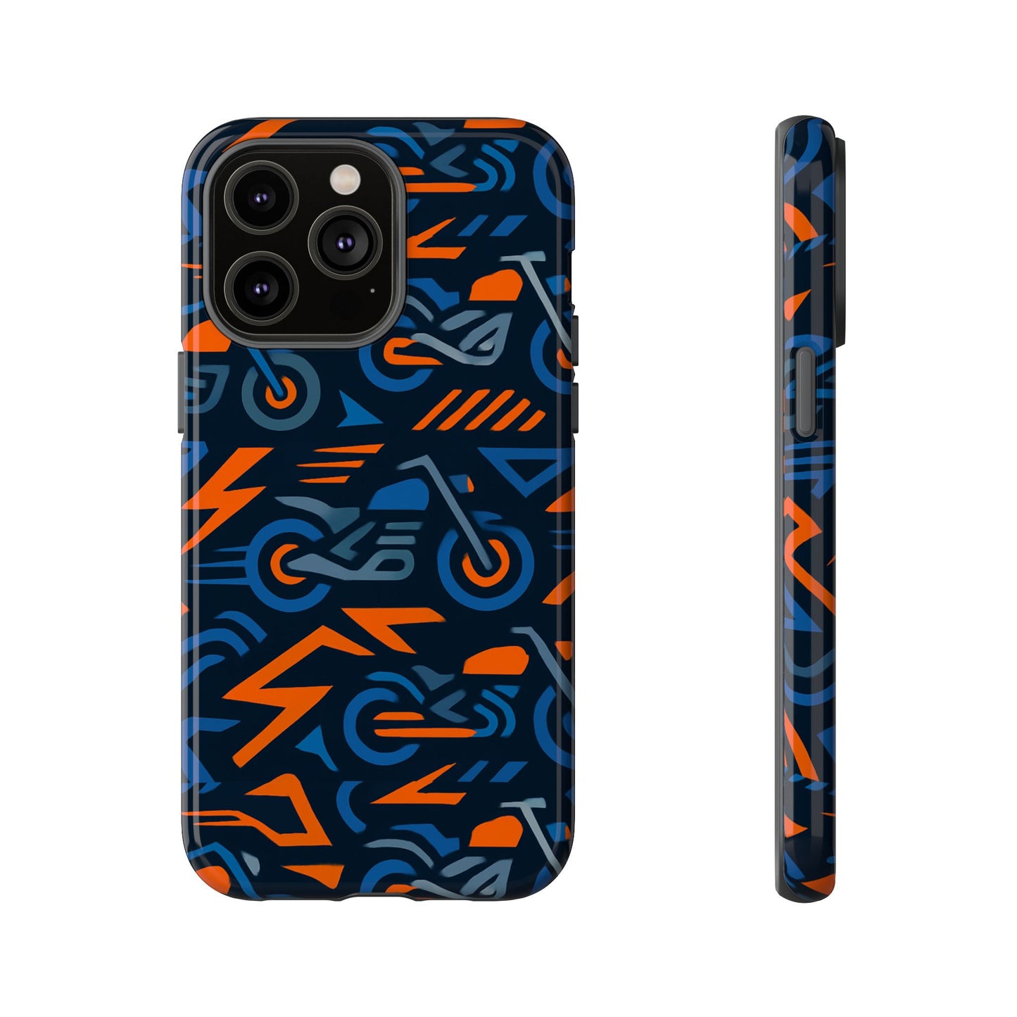 multicolour 3d wrap motorcycle protective phone case – vibrant design for stylish protection compatible with iphone 13, 14, 15 & 16 – all models including pro, pro max & plus